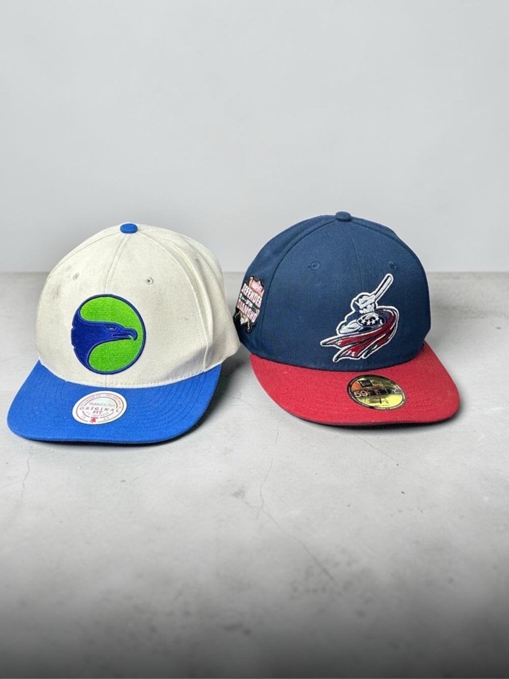 New Era 59FIFTY 7 1/8 + Mitchell & Ness Snapback Bundle Retro Streetwear Hats